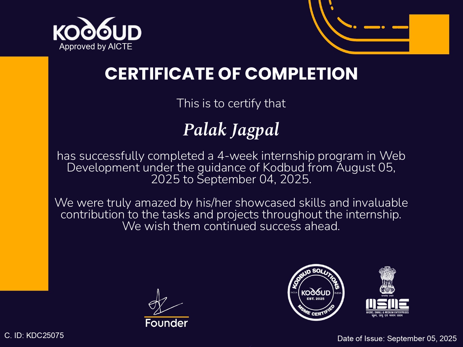 KodBud Certificate